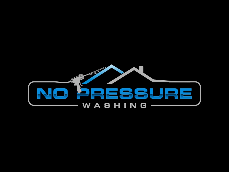No Pressure Washing logo design by Mahrein
