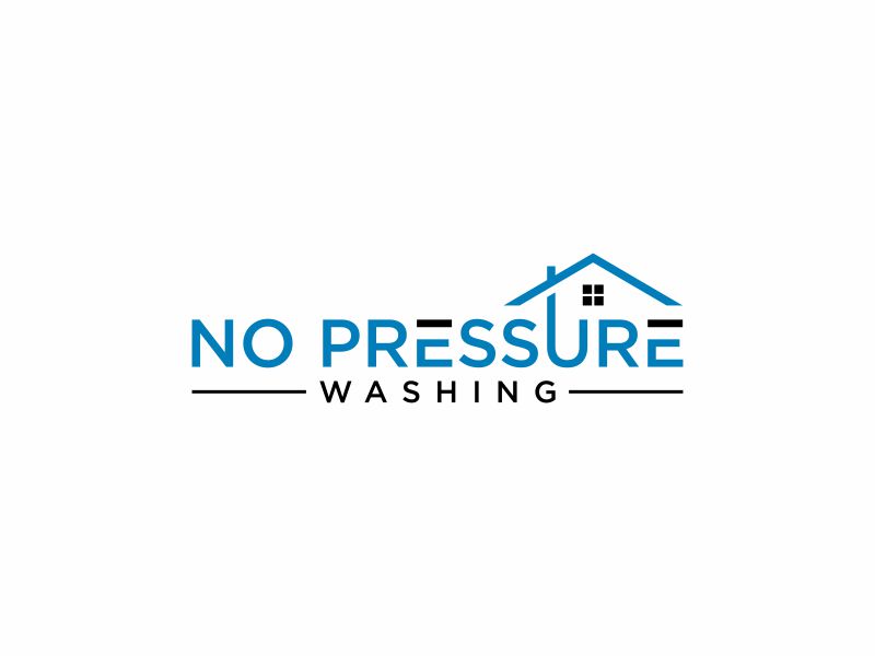 No Pressure Washing logo design by glasslogo