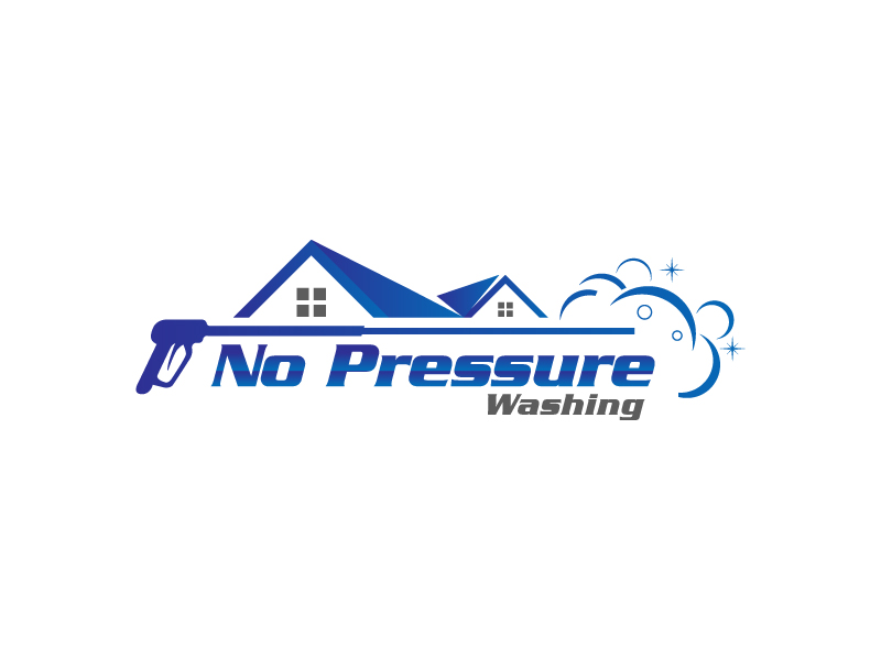 No Pressure Washing logo design by gateout