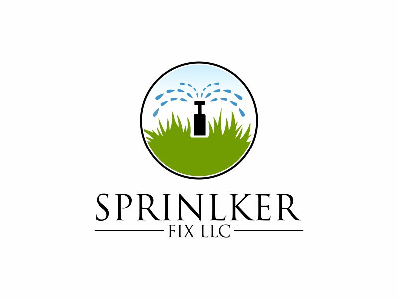 Sprinlker Fix LLC logo design by giphone