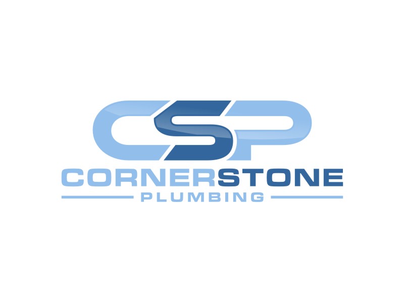 Cornerstone Plumbing logo design by Artomoro