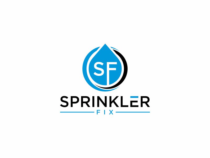 Sprinlker Fix LLC logo design by glasslogo