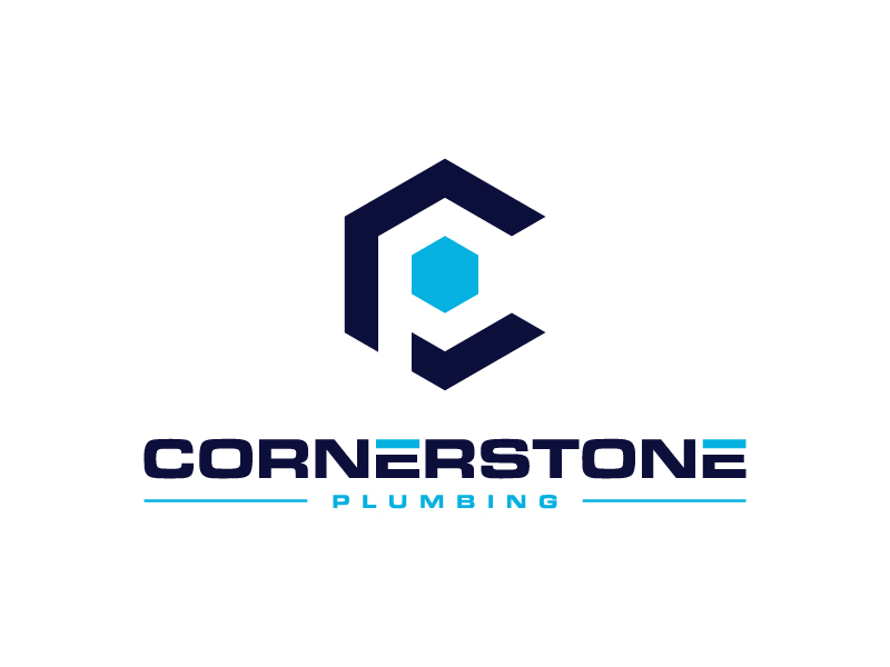 Cornerstone Plumbing logo design by BrainStorming