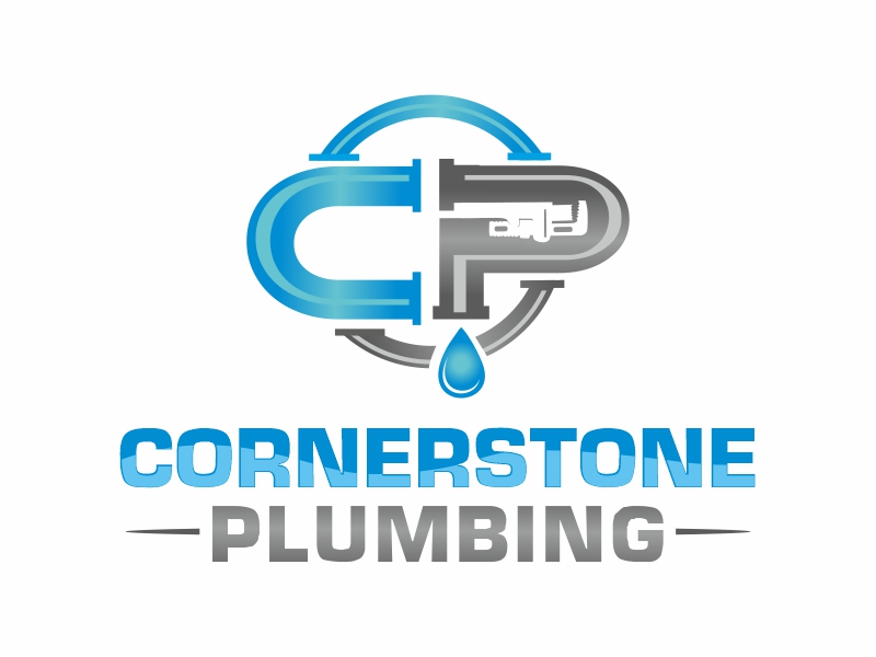 Cornerstone Plumbing logo design by ruki