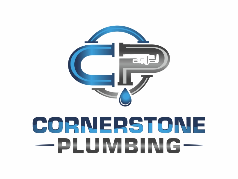 Cornerstone Plumbing logo design by ruki