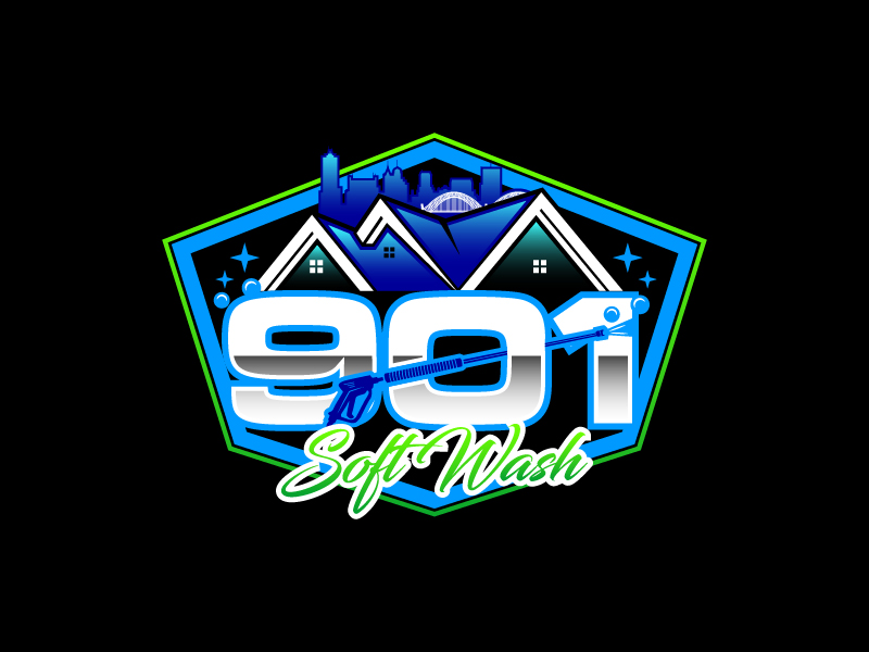 901 Soft Wash logo design by mewlana