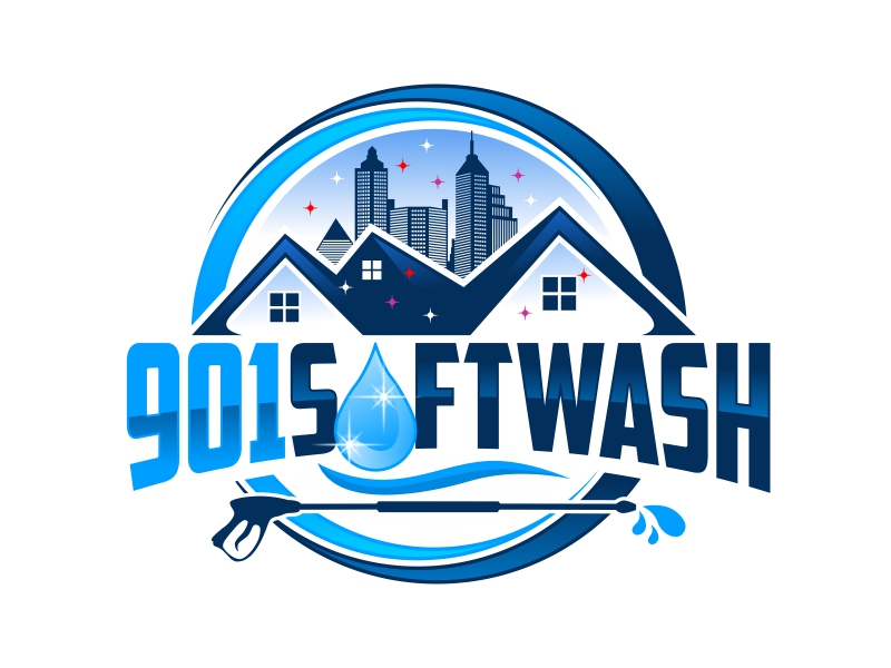 901 Soft Wash logo design by rizuki