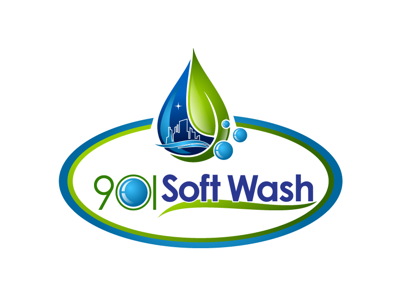 901 Soft Wash logo design by Dawnxisoul393