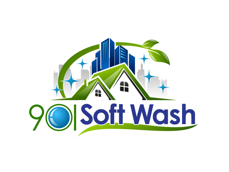 901 Soft Wash logo design by Dawnxisoul393