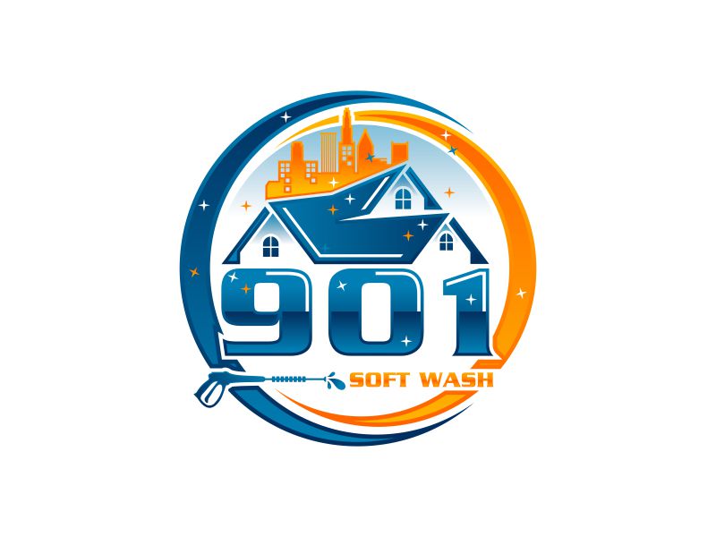901 Soft Wash logo design by hopee