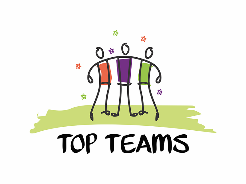 Top Teams logo design by gitzart