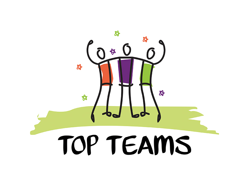 Top Teams logo design by gitzart