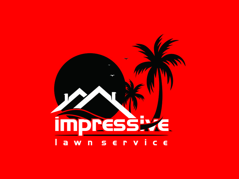 Impressive Lawn Service logo design by 6king