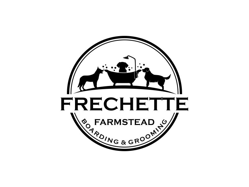 Frechette Farmstead Boarding & Grooming logo design by oke2angconcept