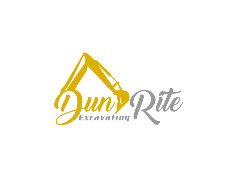 Dun-Rite Excavating logo design by Artomoro