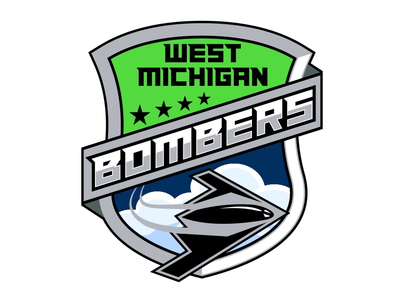 West Michigan Bombers logo design by Kruger