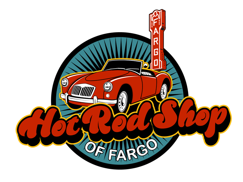 Hot Rod shop of Fargo logo design by DreamLogoDesign