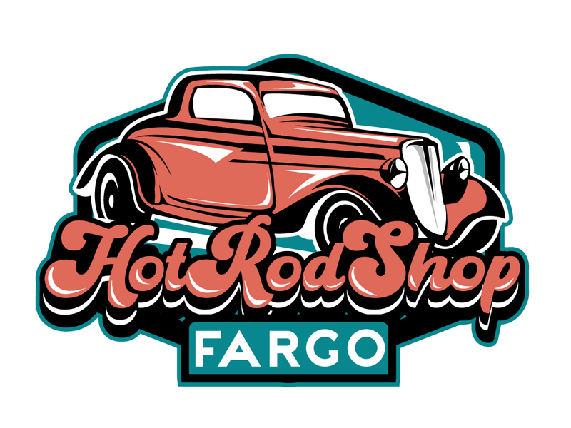 Hot Rod shop of Fargo logo design by DreamLogoDesign