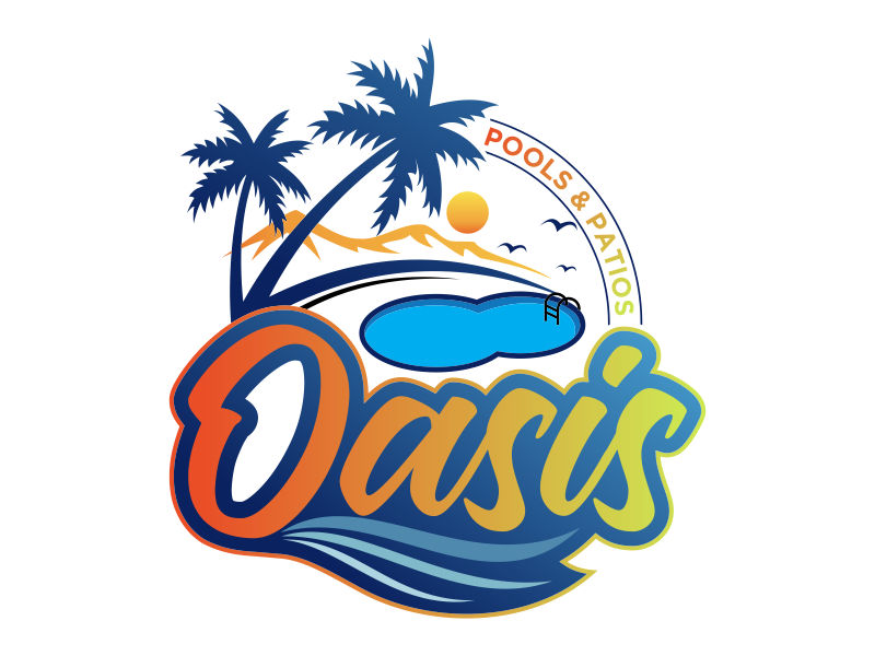 Oasis Pools & Patios logo design by zeta