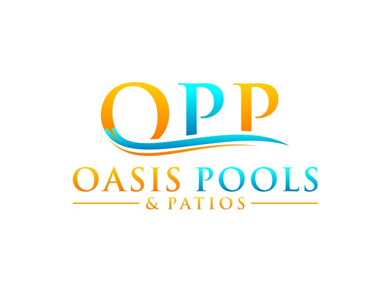Oasis Pools & Patios logo design by Artomoro