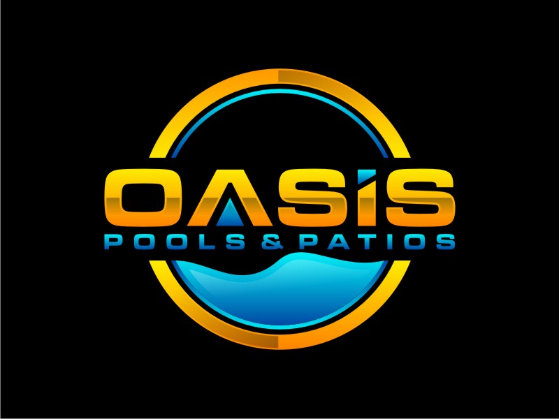 Oasis Pools & Patios logo design by Artomoro