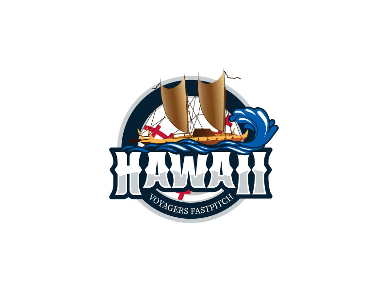 Hawaii Voyagers Fastpitch logo design by DanizmaArt
