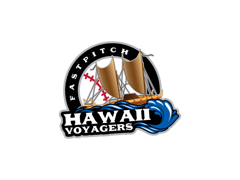 Hawaii Voyagers Fastpitch logo design by DanizmaArt
