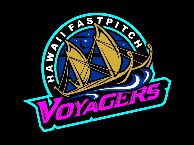 Hawaii Voyagers Fastpitch logo design by haze