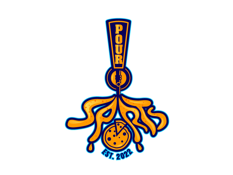 Pour sports logo design by Koushik