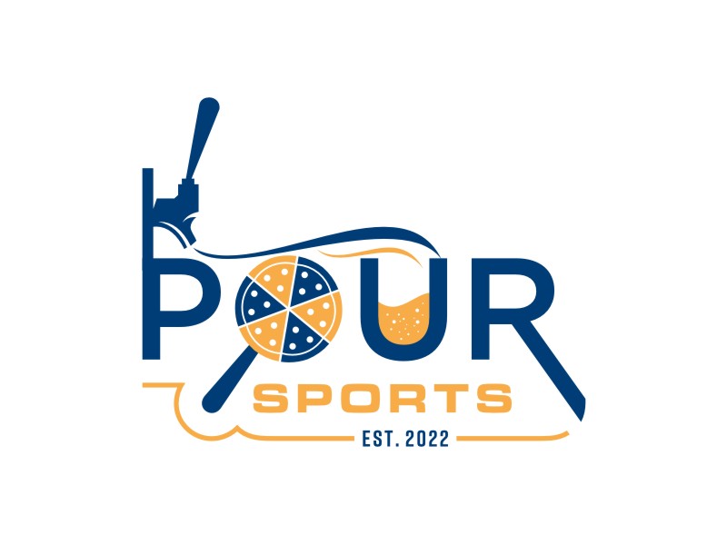 Pour sports logo design by Artomoro