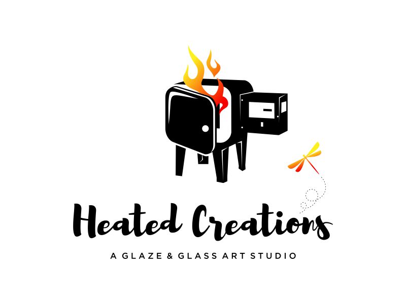 Heated Creations (tag line) A Glaze & Glass Art Studio logo design by Kanya