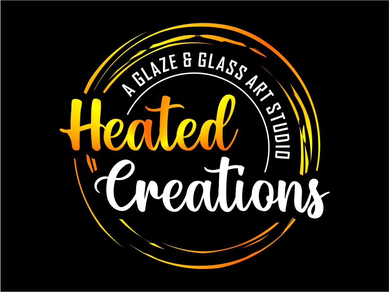 Heated Creations (tag line) A Glaze & Glass Art Studio logo design by cintoko