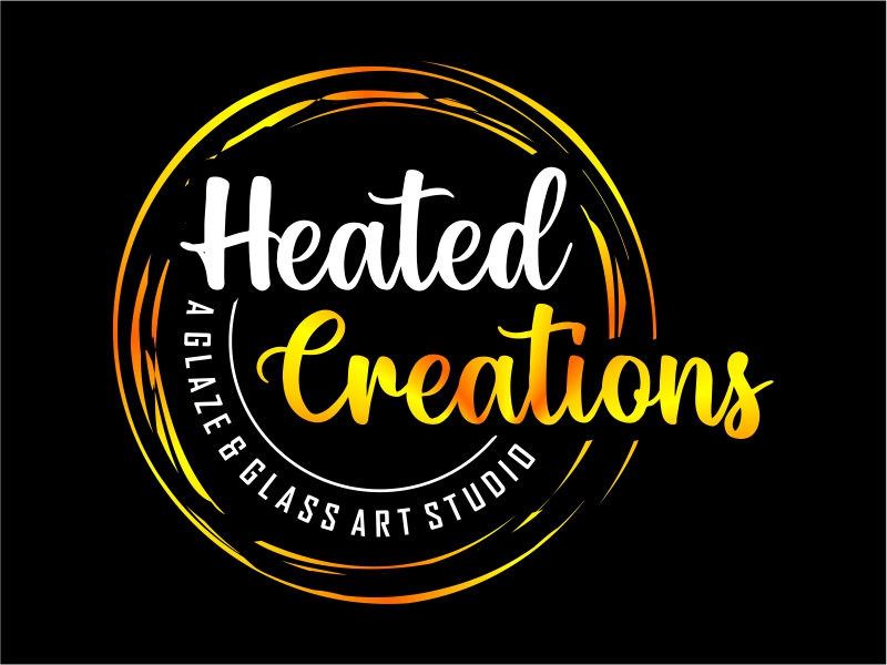 Heated Creations (tag line) A Glaze & Glass Art Studio logo design by cintoko