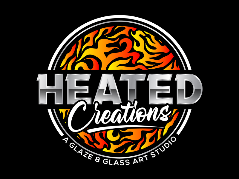 Heated Creations (tag line) A Glaze & Glass Art Studio logo design by MAXR