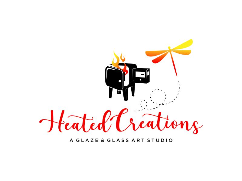 Heated Creations (tag line) A Glaze & Glass Art Studio logo design by Kanya