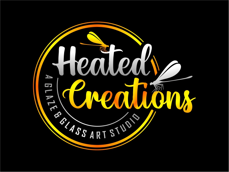 Heated Creations (tag line) A Glaze & Glass Art Studio logo design by cintoko