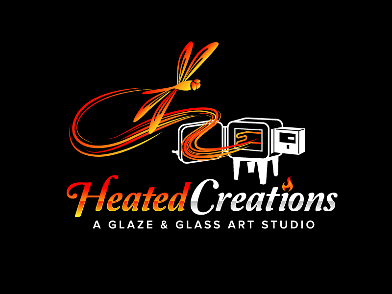 Heated Creations (tag line) A Glaze & Glass Art Studio logo design by jaize