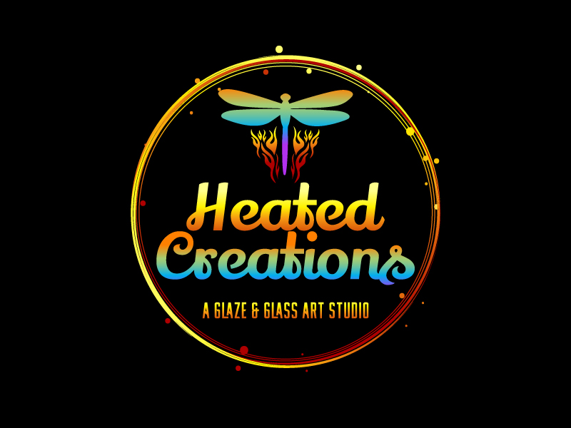 Heated Creations (tag line) A Glaze & Glass Art Studio logo design by yans