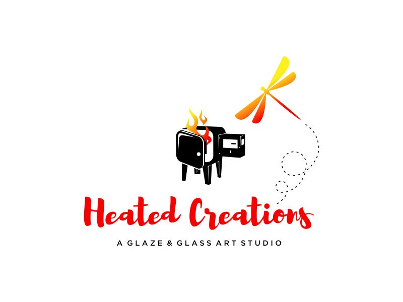 Heated Creations (tag line) A Glaze & Glass Art Studio logo design by Kanya