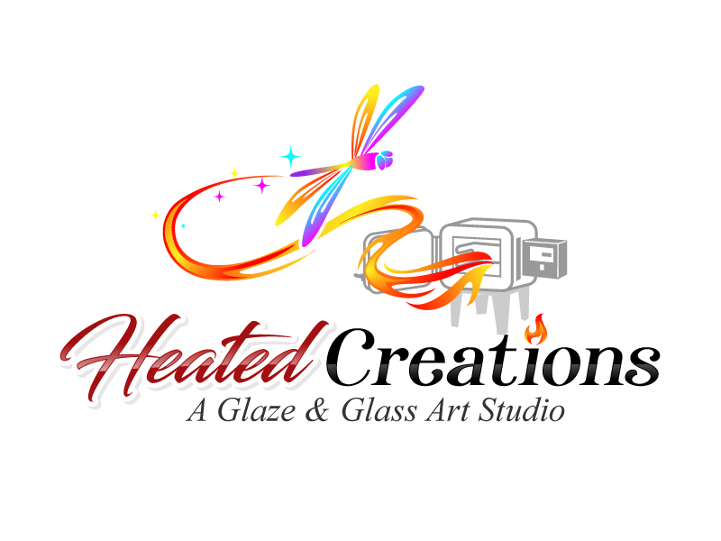 Heated Creations (tag line) A Glaze & Glass Art Studio logo design by jaize