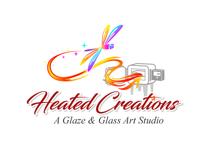 Heated Creations (tag line) A Glaze & Glass Art Studio logo design by jaize