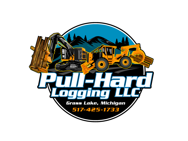Pull-Hard Logging LLC logo design by Koushik