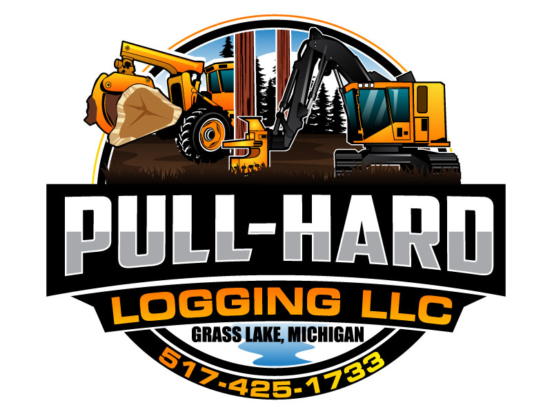 Pull-Hard Logging LLC logo design by Suvendu
