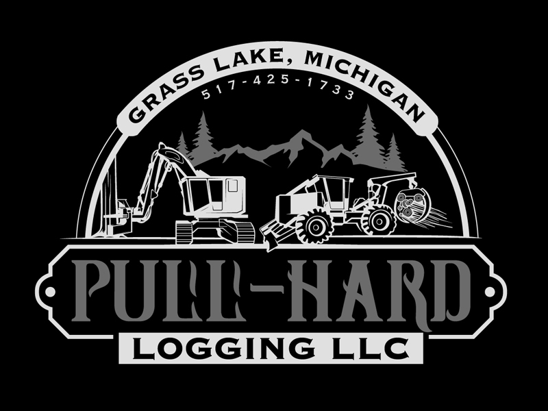 Pull-Hard Logging LLC logo design by DreamLogoDesign