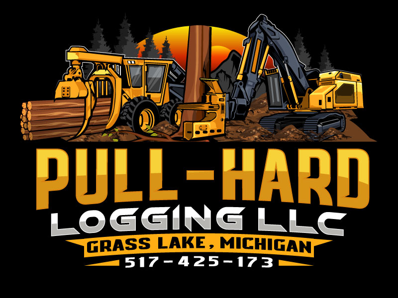 Pull-Hard Logging LLC logo design by Suvendu