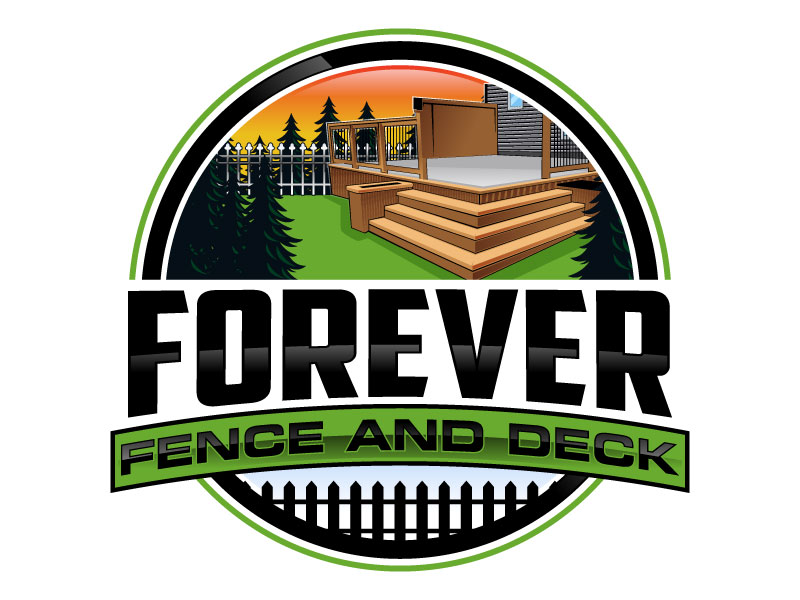Forever Fence and Deck logo design by LogoQueen