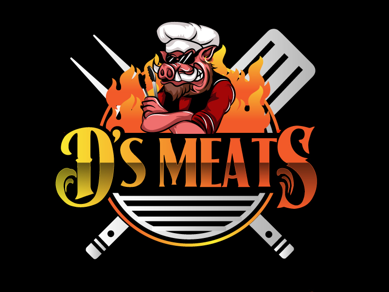 D's Meats logo design by ElonStark