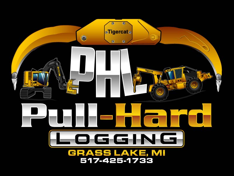 Pull-Hard Logging logo design by axel182