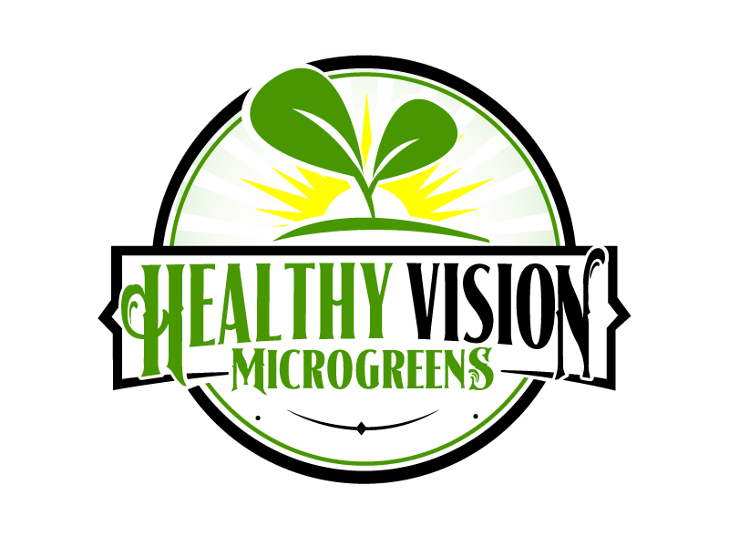 HEALTHY VISION Microgreens logo design by ElonStark