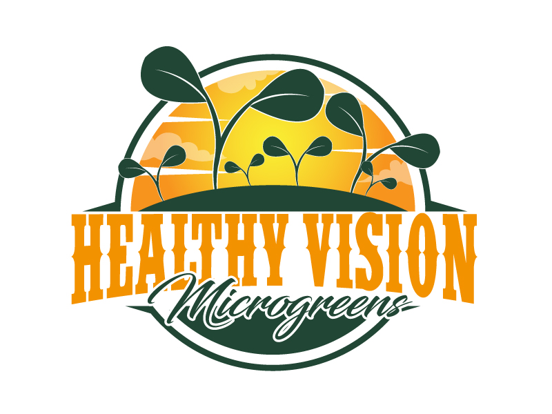 HEALTHY VISION Microgreens logo design by ElonStark